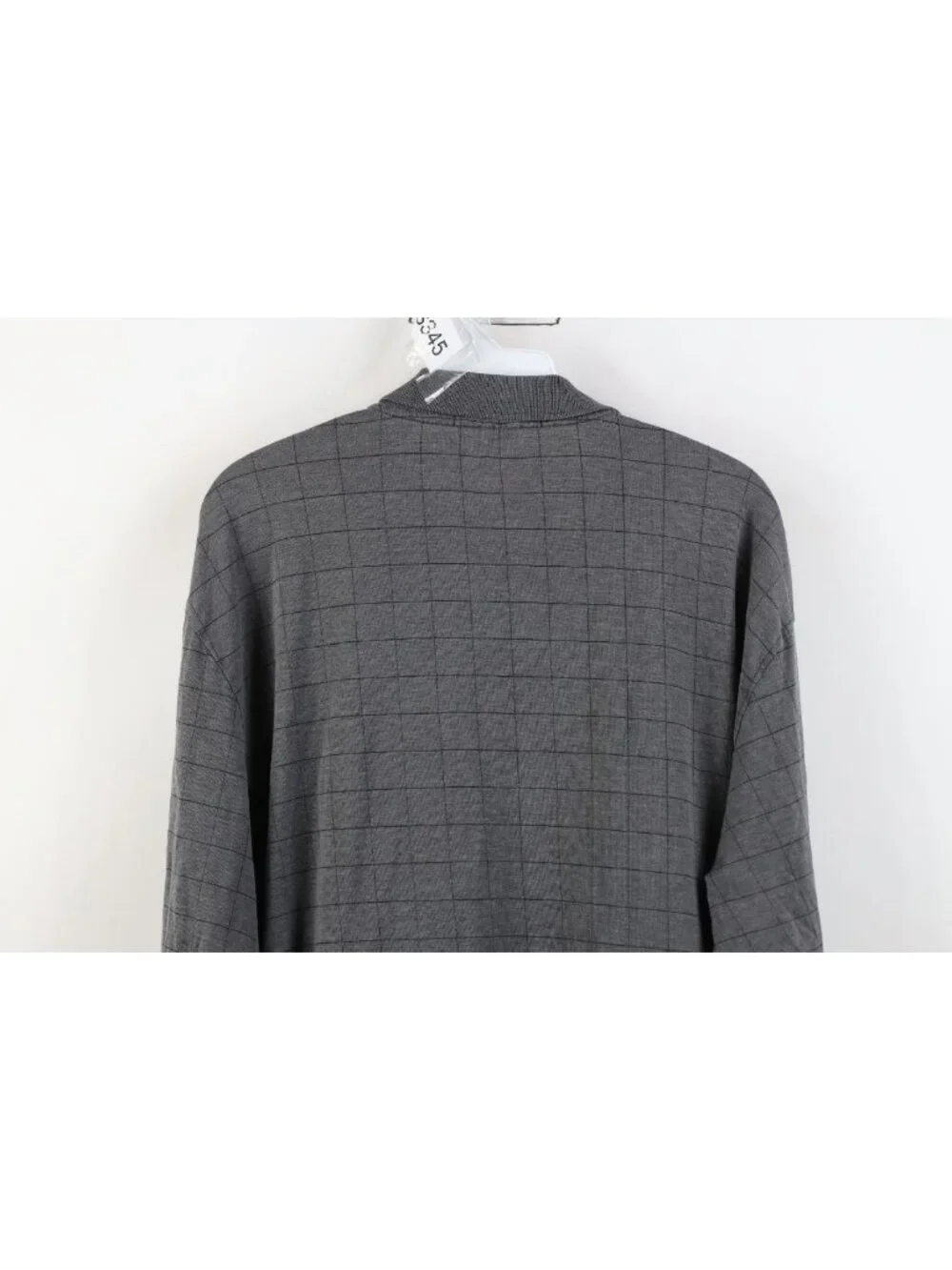 Vintage 90s Ralph Lauren Mens Large Faded Knit Collared Long Sleeve Polo Plaid